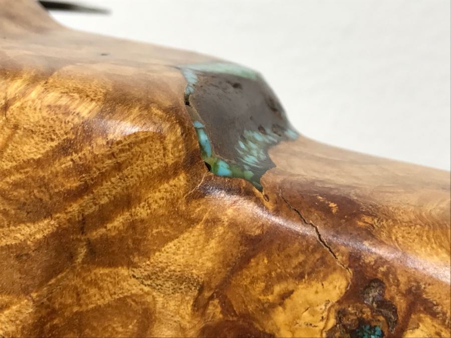 Large Turquoise Inlay Fetish Bear By Anthony Malpica Retailed For $950 At The Torres Gallery 19'W X 12.5'H X 9'D [Photo 11]