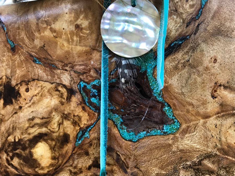 Large Turquoise Inlay Fetish Bear By Anthony Malpica Retailed For $950 At The Torres Gallery 19'W X 12.5'H X 9'D [Photo 28]