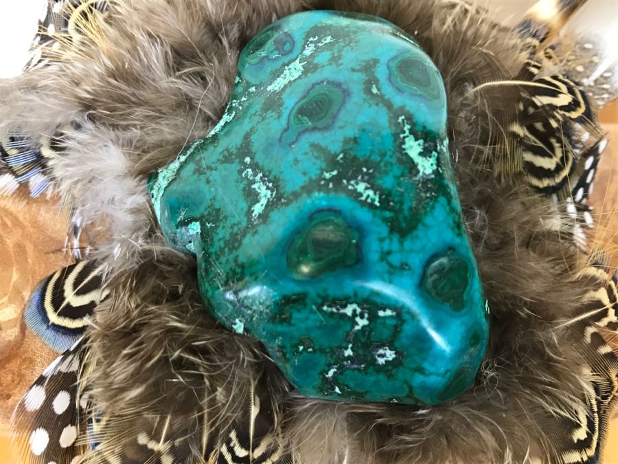 Large Turquoise Inlay Fetish Bear By Anthony Malpica Retailed For $950 At The Torres Gallery 19'W X 12.5'H X 9'D [Photo 44]