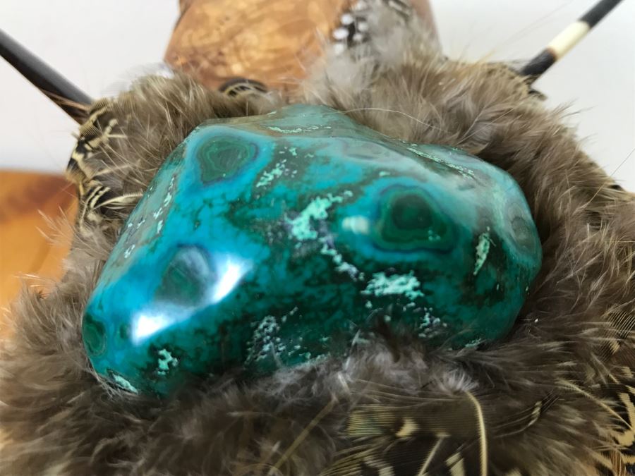 Large Turquoise Inlay Fetish Bear By Anthony Malpica Retailed For $950 At The Torres Gallery 19'W X 12.5'H X 9'D [Photo 46]