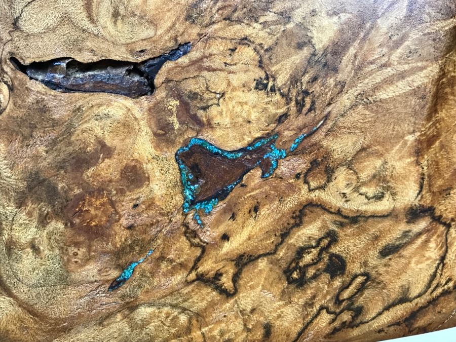 Large Turquoise Inlay Fetish Bear By Anthony Malpica Retailed For $950 At The Torres Gallery 19'W X 12.5'H X 9'D [Photo 8]