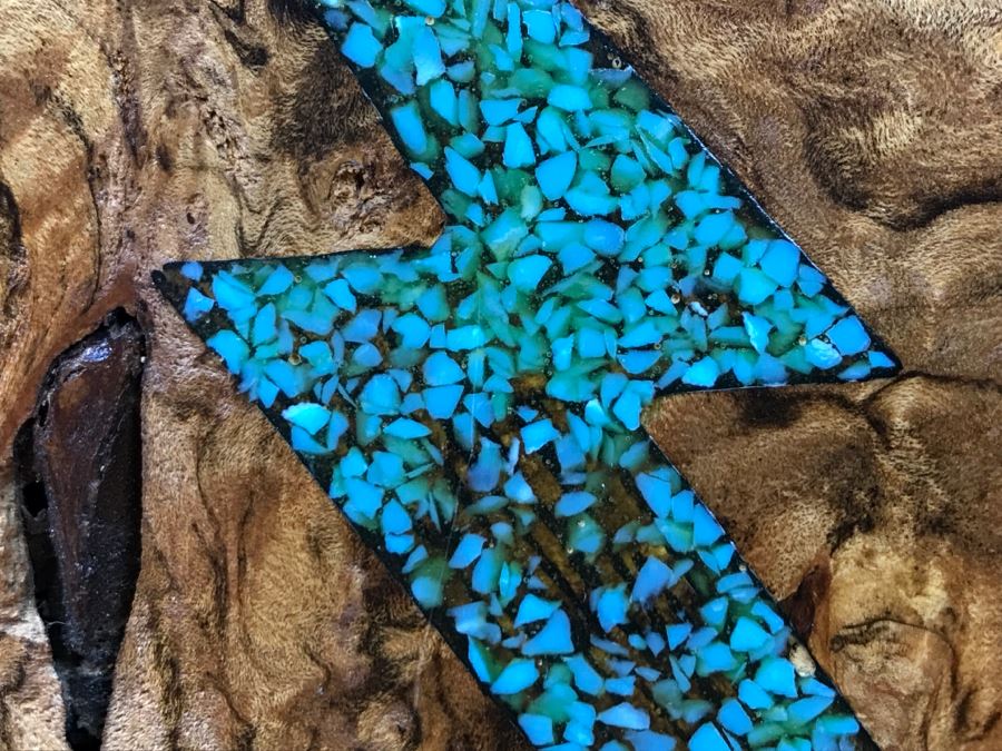 Large Turquoise Inlay Fetish Bear By Anthony Malpica Retailed For $950 At The Torres Gallery 19'W X 12.5'H X 9'D [Photo 4]