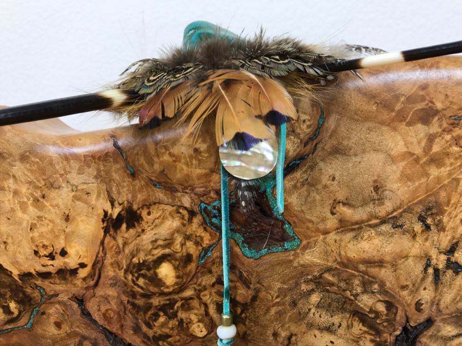 Large Turquoise Inlay Fetish Bear By Anthony Malpica Retailed For $950 At The Torres Gallery 19'W X 12.5'H X 9'D [Photo 27]