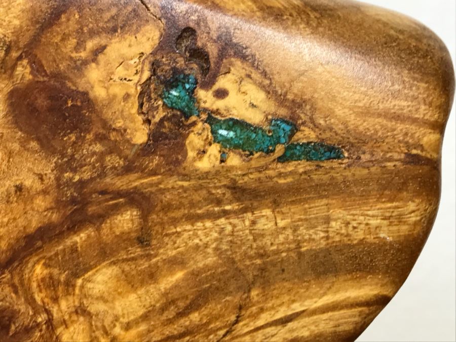 Large Turquoise Inlay Fetish Bear By Anthony Malpica Retailed For $950 At The Torres Gallery 19'W X 12.5'H X 9'D [Photo 10]