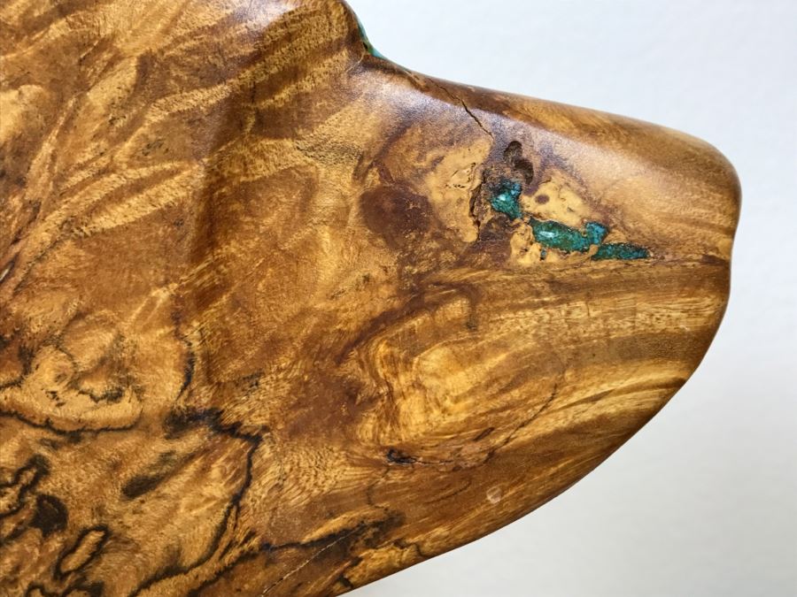 Large Turquoise Inlay Fetish Bear By Anthony Malpica Retailed For $950 At The Torres Gallery 19'W X 12.5'H X 9'D [Photo 9]