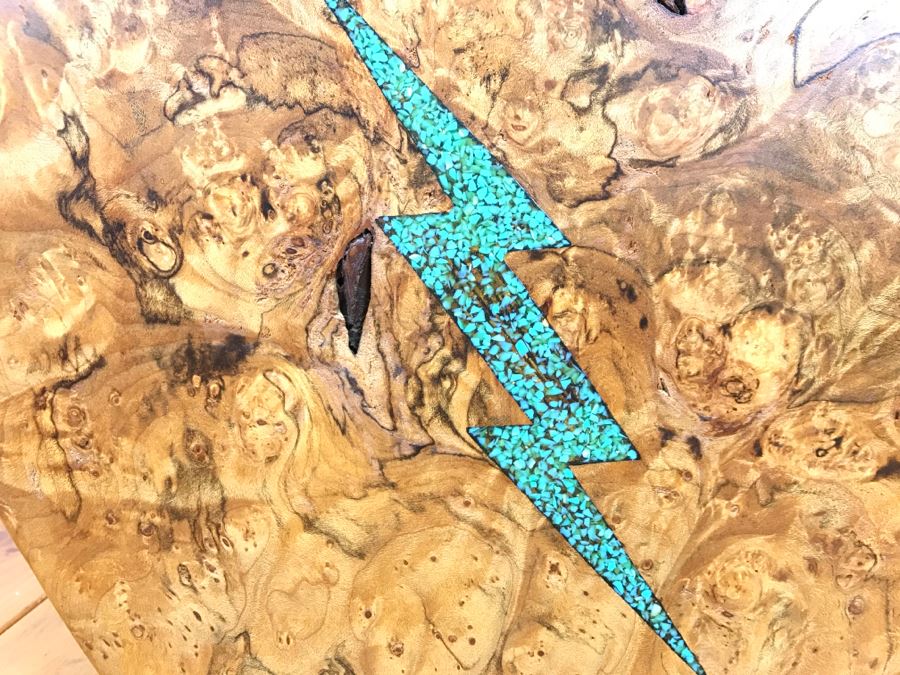 Large Turquoise Inlay Fetish Bear By Anthony Malpica Retailed For $950 At The Torres Gallery 19'W X 12.5'H X 9'D [Photo 3]