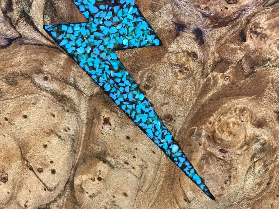 Large Turquoise Inlay Fetish Bear By Anthony Malpica Retailed For $950 At The Torres Gallery 19'W X 12.5'H X 9'D [Photo 5]