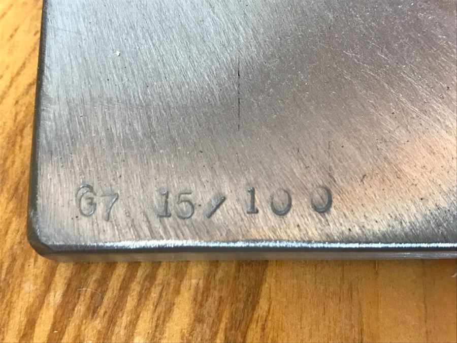 Large Brushed Metal Copper Indian Chief Sculpture Stamped G7 15/100 On Base 12'W X 29.5'H X 14'D [Photo 14]