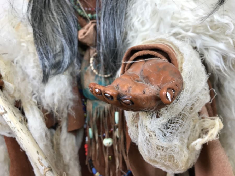 Impressive SHAMAN Sculpture By Michele Malpica AKA Misha 35'H X 18'W Retailed For $2,200 [Photo 14]