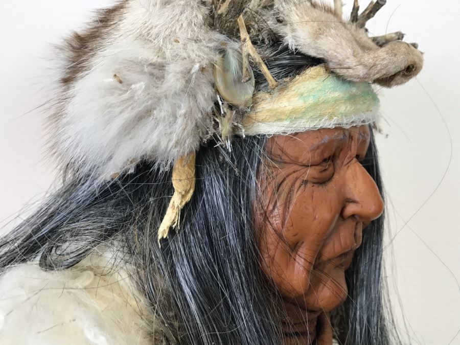 Impressive SHAMAN Sculpture By Michele Malpica AKA Misha 35'H X 18'W Retailed For $2,200 [Photo 28]