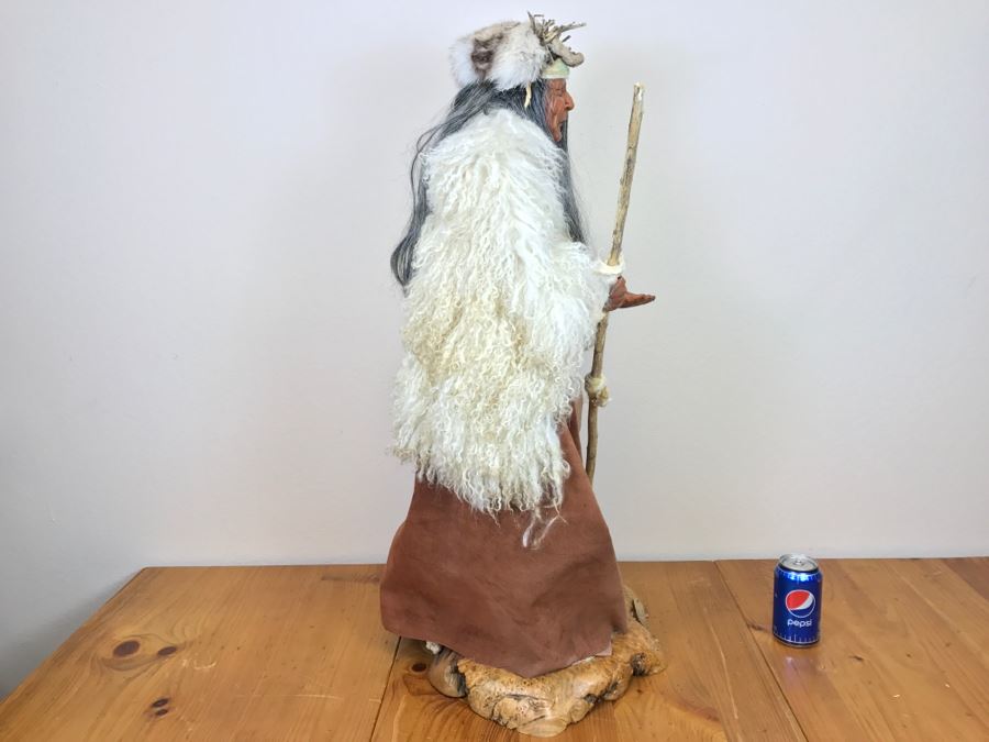 Impressive SHAMAN Sculpture By Michele Malpica AKA Misha 35'H X 18'W Retailed For $2,200 [Photo 33]