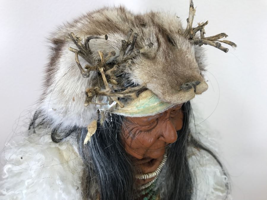 Impressive SHAMAN Sculpture By Michele Malpica AKA Misha 35'H X 18'W Retailed For $2,200 [Photo 18]