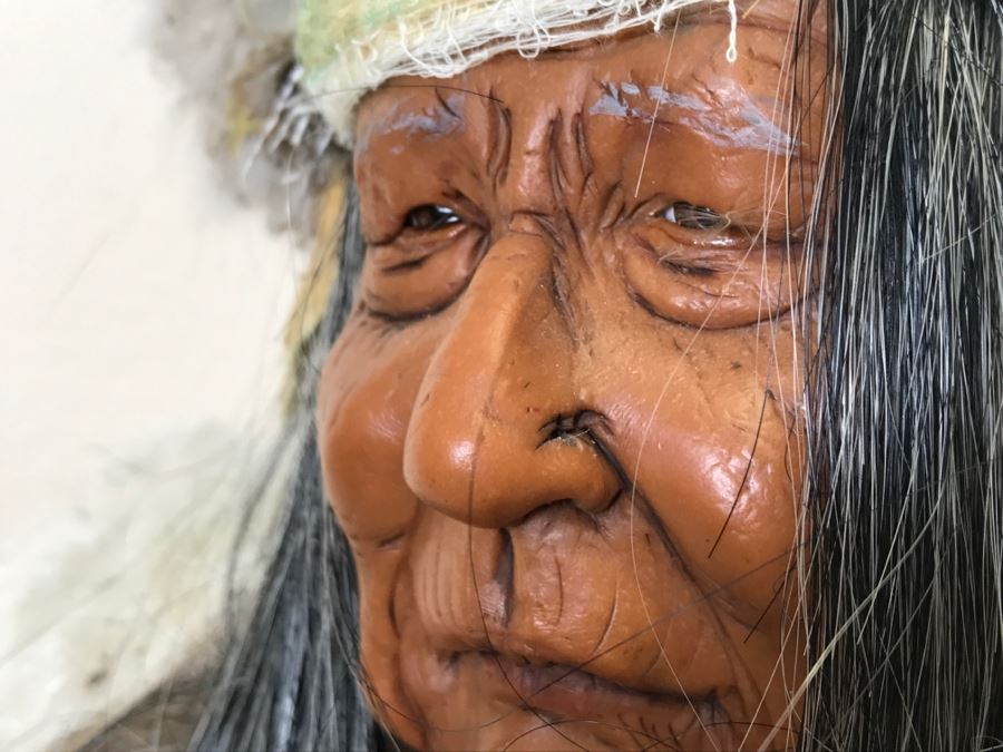 Impressive SHAMAN Sculpture By Michele Malpica AKA Misha 35'H X 18'W Retailed For $2,200 [Photo 43]