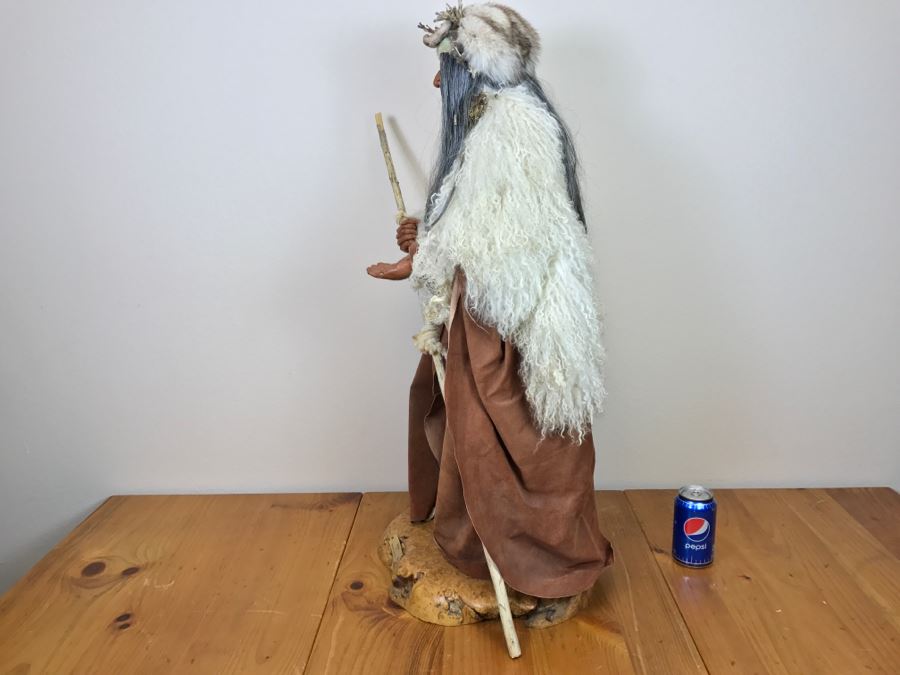 Impressive SHAMAN Sculpture By Michele Malpica AKA Misha 35'H X 18'W Retailed For $2,200 [Photo 38]