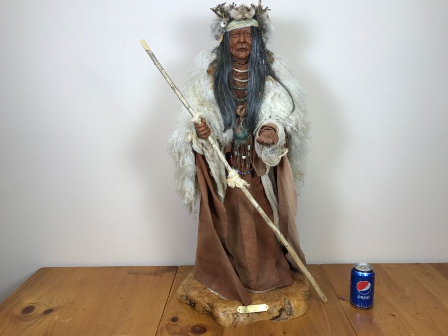 Impressive SHAMAN Sculpture By Michele Malpica AKA Misha 35'H X 18'W Retailed For $2,200 [Photo 2]