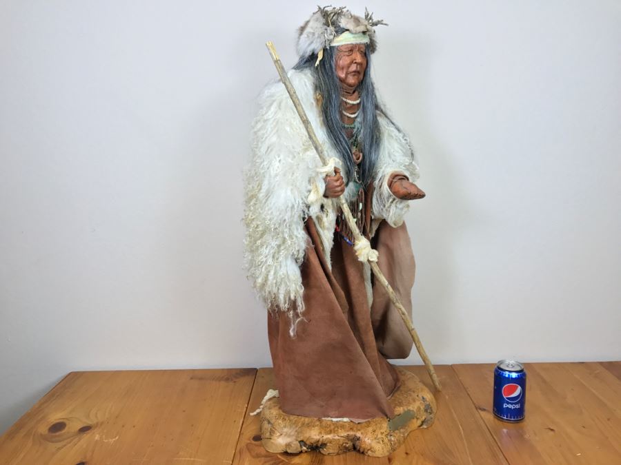 Impressive SHAMAN Sculpture By Michele Malpica AKA Misha 35'H X 18'W Retailed For $2,200 [Photo 24]