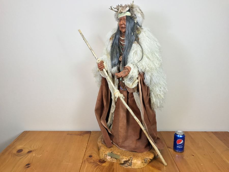 Impressive SHAMAN Sculpture By Michele Malpica AKA Misha 35'H X 18'W Retailed For $2,200 [Photo 40]
