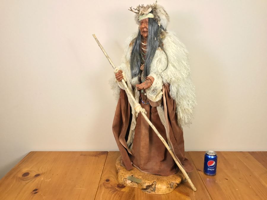 Impressive SHAMAN Sculpture By Michele Malpica AKA Misha 35'H X 18'W Retailed For $2,200 [Photo 39]