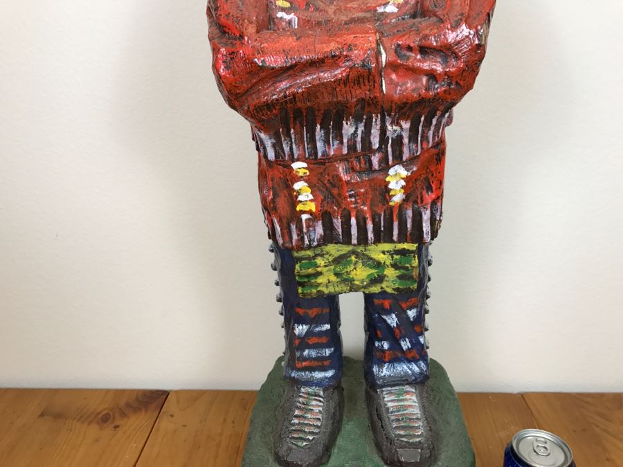 Cigar Store Indian Chief Carved Wooden Indian Statue 35'H X 8.5'W [Photo 7]