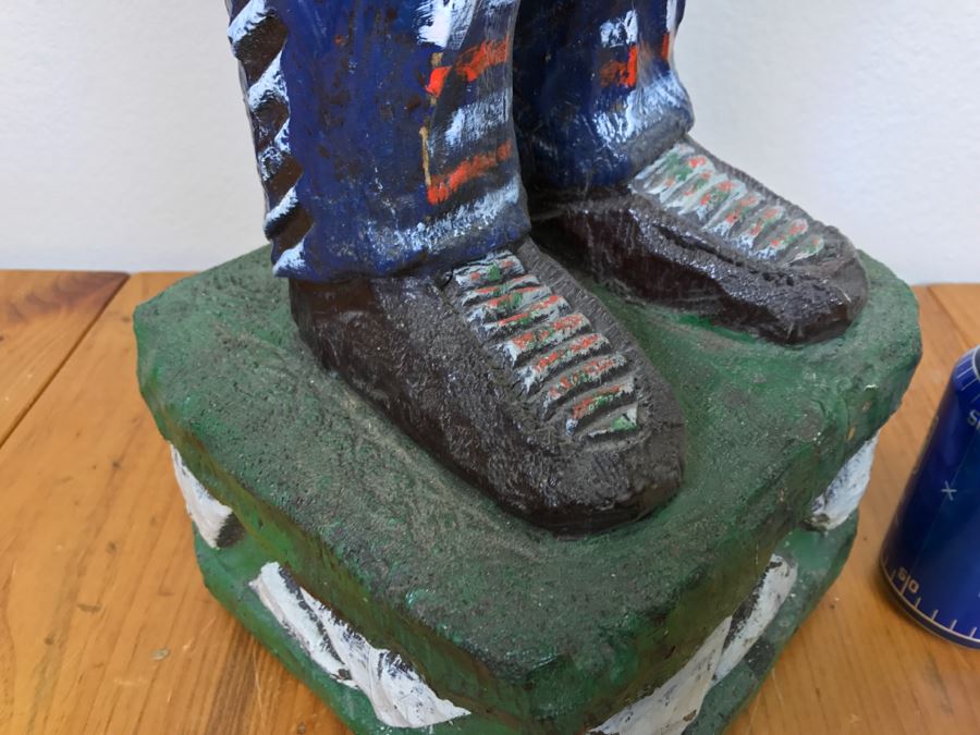 Cigar Store Indian Chief Carved Wooden Indian Statue 35'H X 8.5'W [Photo 9]