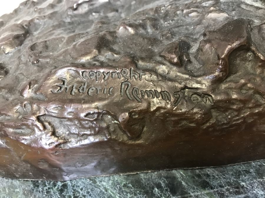 Reproduction Fredric Remington Bronze Statue Titled 'Cheyenne' 22'W X 9'D X 20'H [Photo 3]