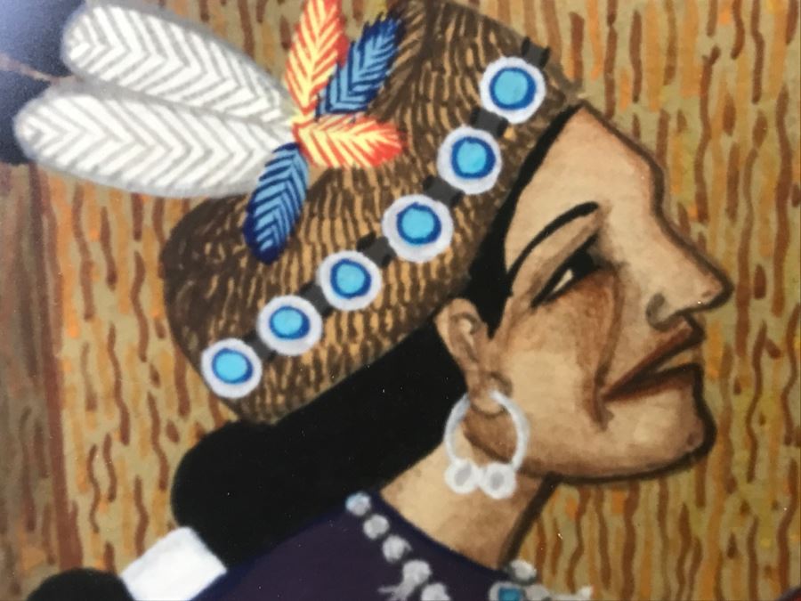 Important Pablita Velarde ORIGINAL Painting Santa Clara Pueblo, New Mexico (1918-2006) 28' X 33' Estimate $3,000-$5,000 [Photo 26]