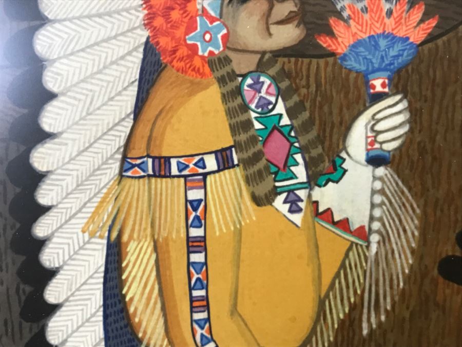 Important Pablita Velarde ORIGINAL Painting Santa Clara Pueblo, New Mexico (1918-2006) 28' X 33' Estimate $3,000-$5,000 [Photo 9]
