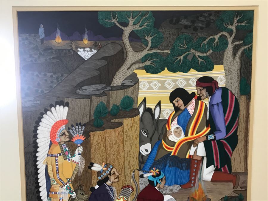 Important Pablita Velarde ORIGINAL Painting Santa Clara Pueblo, New Mexico (1918-2006) 28' X 33' Estimate $3,000-$5,000 [Photo 33]