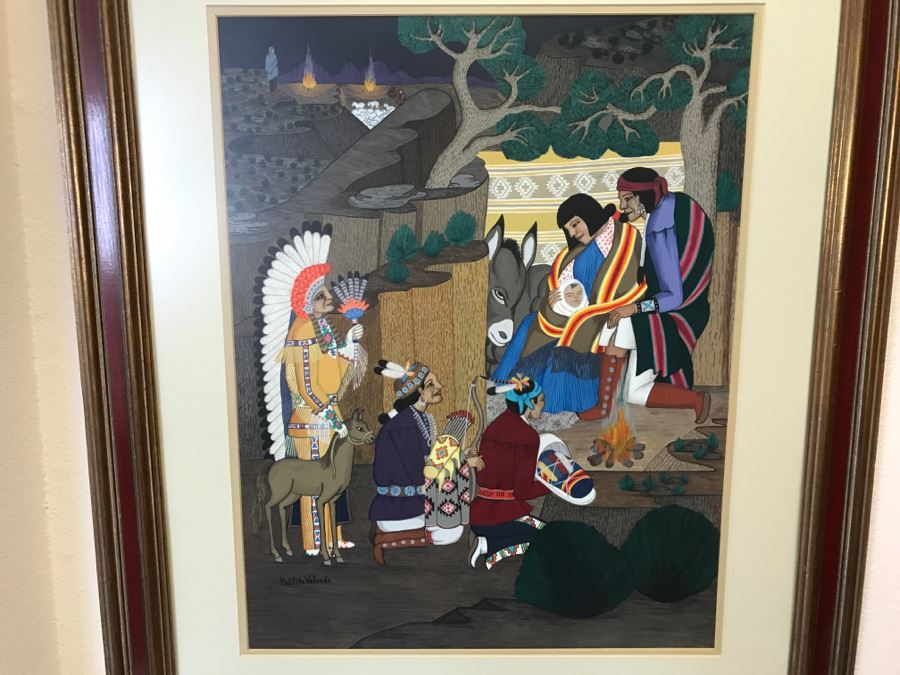 Important Pablita Velarde ORIGINAL Painting Santa Clara Pueblo, New Mexico (1918-2006) 28' X 33' Estimate $3,000-$5,000 [Photo 2]