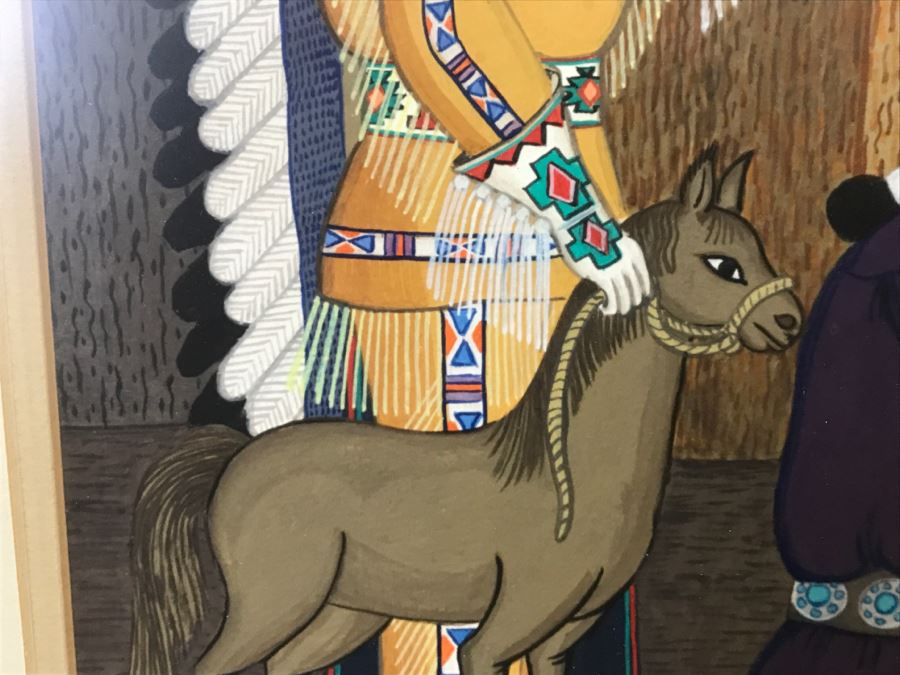Important Pablita Velarde ORIGINAL Painting Santa Clara Pueblo, New Mexico (1918-2006) 28' X 33' Estimate $3,000-$5,000 [Photo 10]
