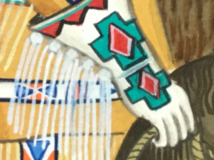 Important Pablita Velarde ORIGINAL Painting Santa Clara Pueblo, New Mexico (1918-2006) 28' X 33' Estimate $3,000-$5,000 [Photo 32]