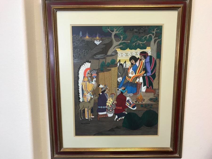 Important Pablita Velarde ORIGINAL Painting Santa Clara Pueblo, New Mexico (1918-2006) 28' X 33' Estimate $3,000-$5,000 [Photo 5]