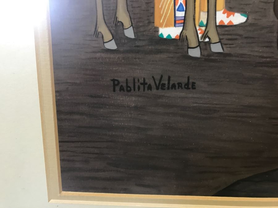Important Pablita Velarde ORIGINAL Painting Santa Clara Pueblo, New Mexico (1918-2006) 28' X 33' Estimate $3,000-$5,000 [Photo 6]