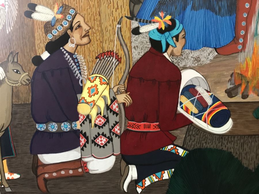 Important Pablita Velarde ORIGINAL Painting Santa Clara Pueblo, New Mexico (1918-2006) 28' X 33' Estimate $3,000-$5,000 [Photo 13]