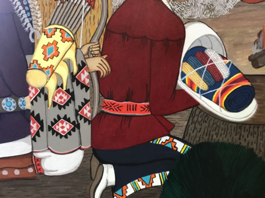 Important Pablita Velarde ORIGINAL Painting Santa Clara Pueblo, New Mexico (1918-2006) 28' X 33' Estimate $3,000-$5,000 [Photo 12]