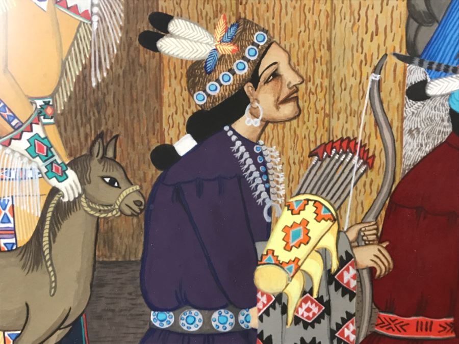 Important Pablita Velarde ORIGINAL Painting Santa Clara Pueblo, New Mexico (1918-2006) 28' X 33' Estimate $3,000-$5,000 [Photo 11]