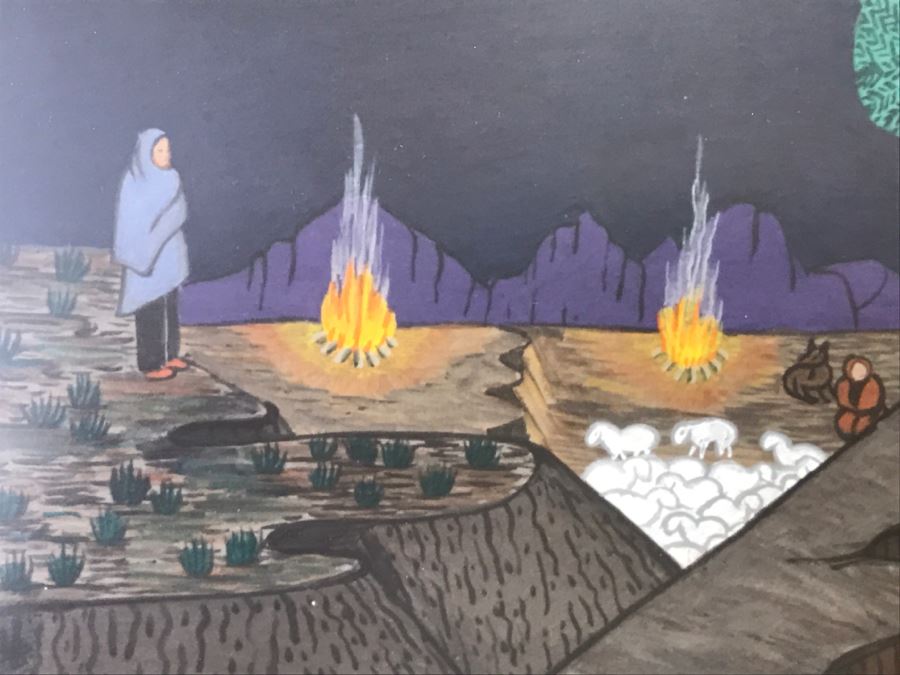 Important Pablita Velarde ORIGINAL Painting Santa Clara Pueblo, New Mexico (1918-2006) 28' X 33' Estimate $3,000-$5,000 [Photo 21]