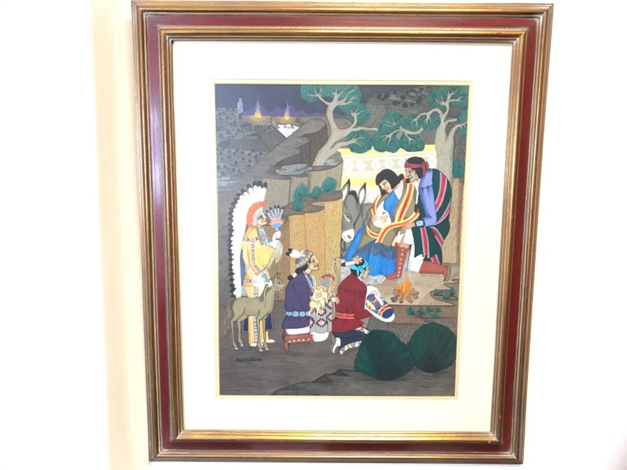 Important Pablita Velarde ORIGINAL Painting Santa Clara Pueblo, New Mexico (1918-2006) 28' X 33' Estimate $3,000-$5,000 [Photo 40]