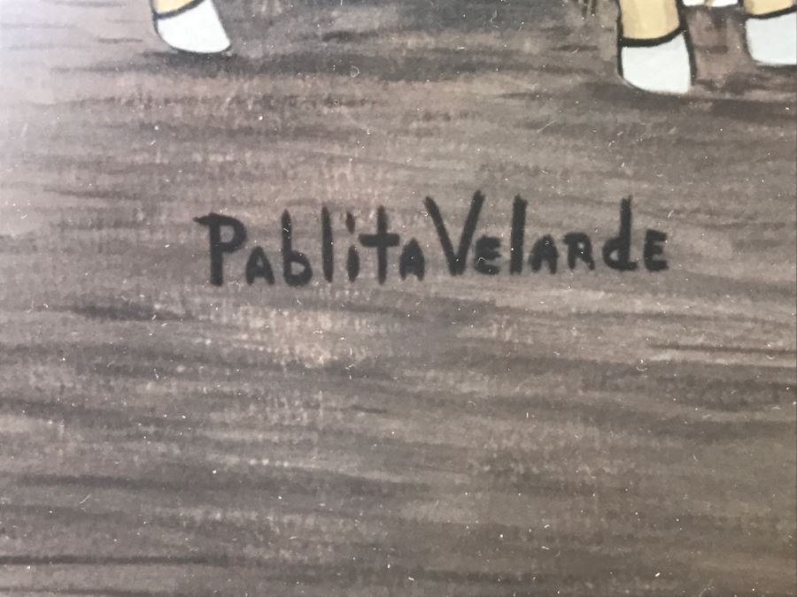 Important Pablita Velarde ORIGINAL Painting Santa Clara Pueblo, New Mexico (1918-2006) 28' X 33' Estimate $3,000-$5,000 [Photo 7]