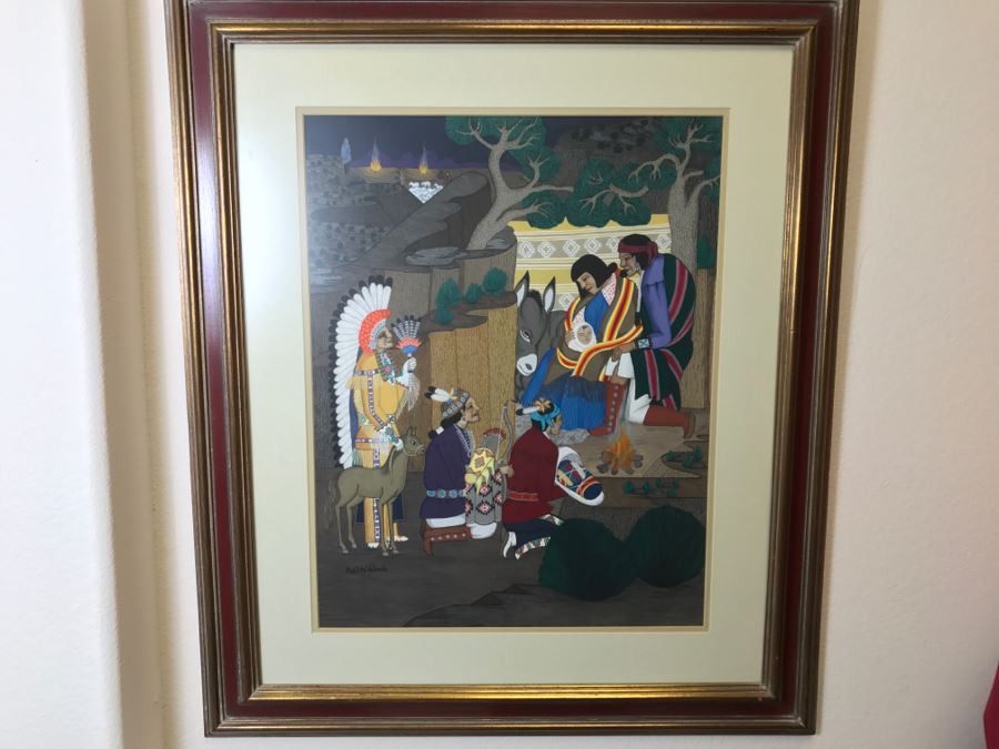 Important Pablita Velarde ORIGINAL Painting Santa Clara Pueblo, New Mexico (1918-2006) 28' X 33' Estimate $3,000-$5,000 [Photo 3]