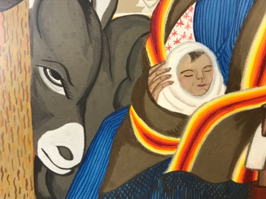 Important Pablita Velarde ORIGINAL Painting Santa Clara Pueblo, New Mexico (1918-2006) 28' X 33' Estimate $3,000-$5,000 [Photo 16]