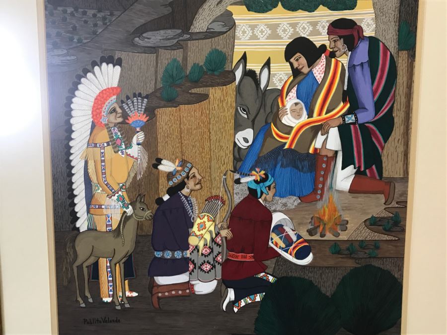 Important Pablita Velarde ORIGINAL Painting Santa Clara Pueblo, New Mexico (1918-2006) 28' X 33' Estimate $3,000-$5,000 [Photo 37]