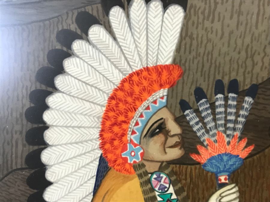 Important Pablita Velarde ORIGINAL Painting Santa Clara Pueblo, New Mexico (1918-2006) 28' X 33' Estimate $3,000-$5,000 [Photo 8]