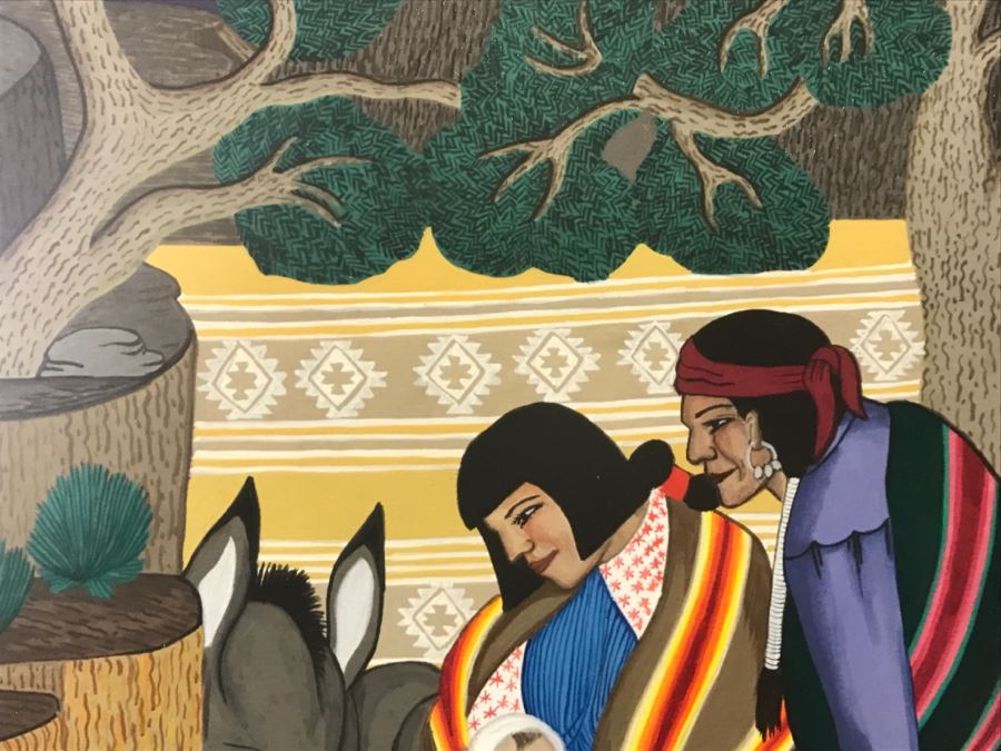 Important Pablita Velarde ORIGINAL Painting Santa Clara Pueblo, New Mexico (1918-2006) 28' X 33' Estimate $3,000-$5,000 [Photo 18]