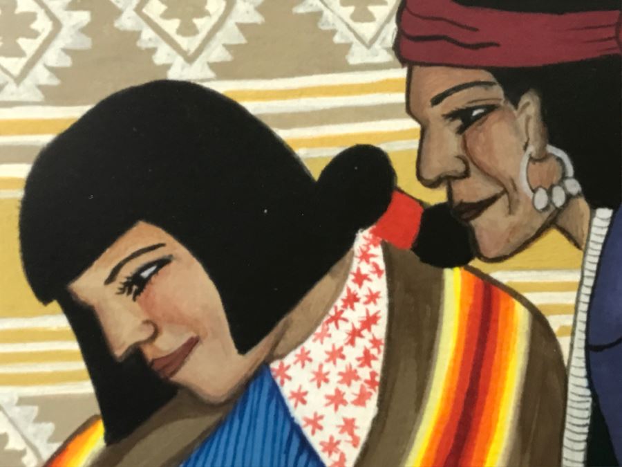 Important Pablita Velarde ORIGINAL Painting Santa Clara Pueblo, New Mexico (1918-2006) 28' X 33' Estimate $3,000-$5,000 [Photo 23]