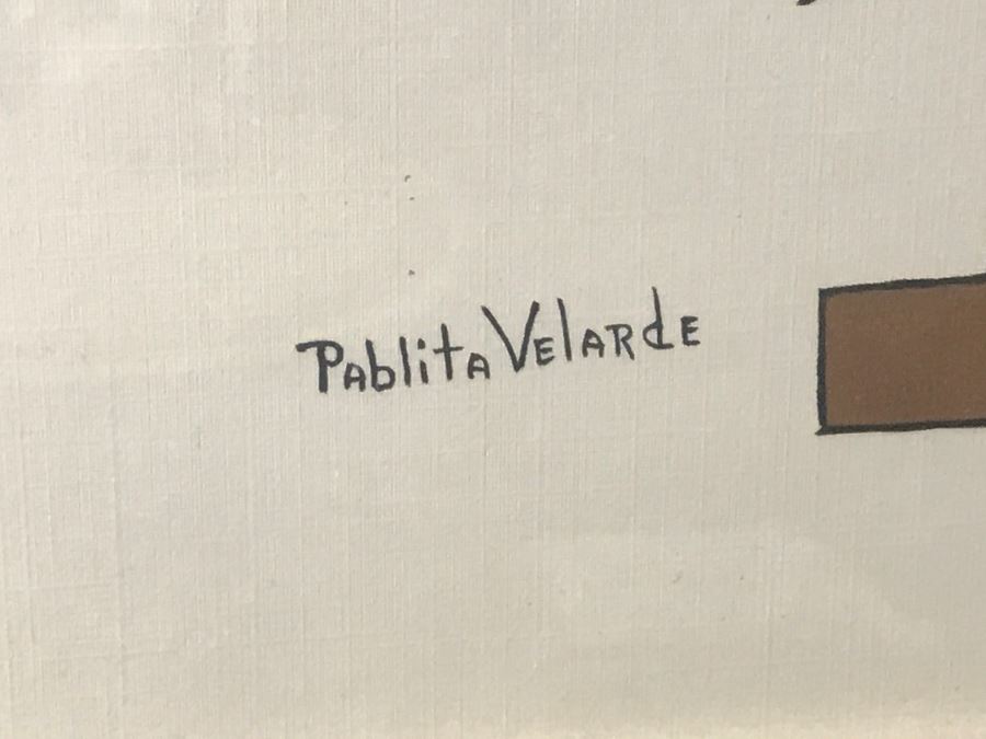 Vintage 1975 Hand Signed Pablita Velarde Limited Edition Framed Print 178 Of 250 25'W X 25'H [Photo 15]