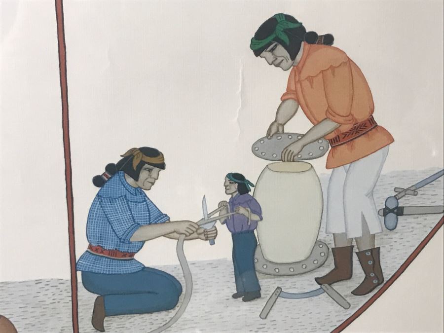 Vintage 1975 Hand Signed Pablita Velarde Limited Edition Framed Print 178 Of 250 25'W X 25'H [Photo 10]