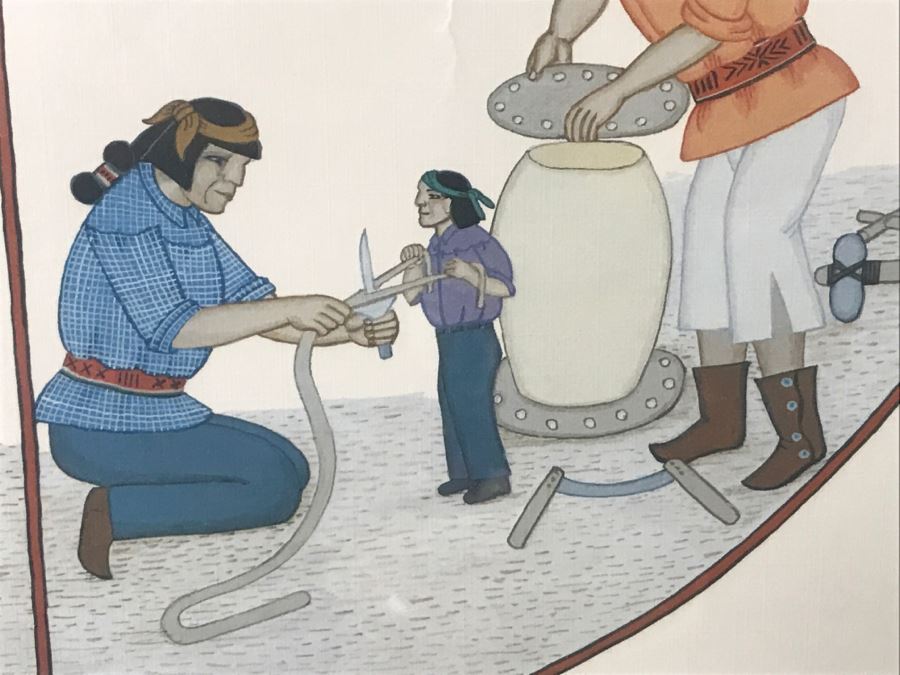 Vintage 1975 Hand Signed Pablita Velarde Limited Edition Framed Print 178 Of 250 25'W X 25'H [Photo 11]