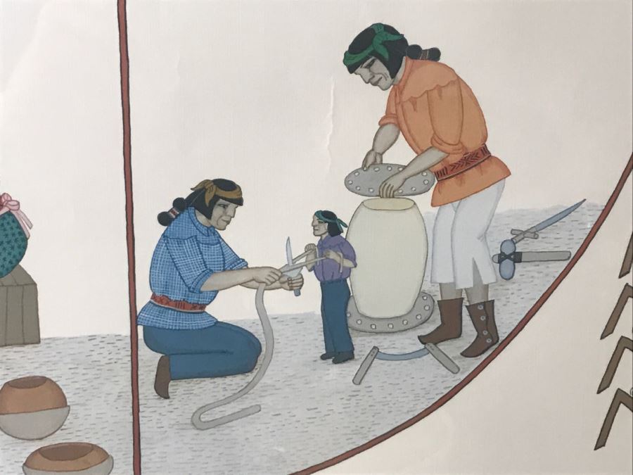 Vintage 1975 Hand Signed Pablita Velarde Limited Edition Framed Print 178 Of 250 25'W X 25'H [Photo 9]