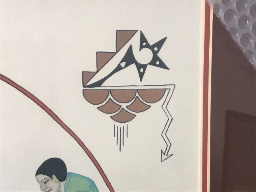 Vintage 1975 Hand Signed Pablita Velarde Limited Edition Framed Print 178 Of 250 25'W X 25'H [Photo 8]